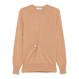 ALBERTA FERRETI Alberta Ferretti Embellished Twist Knit Sweater Women 0086BROWN